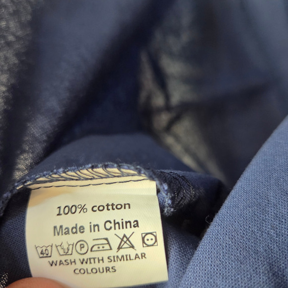 Kitty Cat Blue Popover Top M Embroidered Whiskers & Fuzzy Nose Shirt NWT Kawaii - Picture 6 of 7